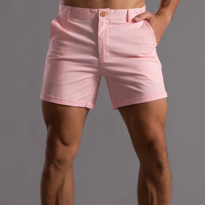 شورت رجالي ضيق من قماش تشينو ب - مراجعة Shorts Chino Slim وسعره