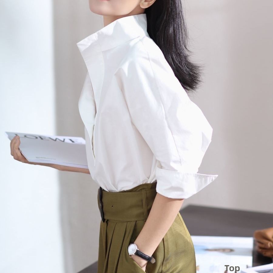 قميص نسائي فضفاض بياقة عالية و - مراجعة Shirt Camp Collar وسعره